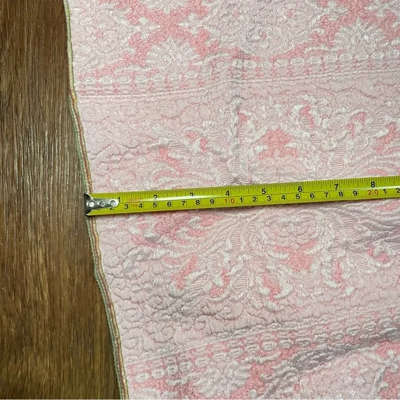 Sears Bellissimo 1960's Pink Brocade Bedspread Made In Italy FULL/Queen 69X88 - Picture 8 of 10